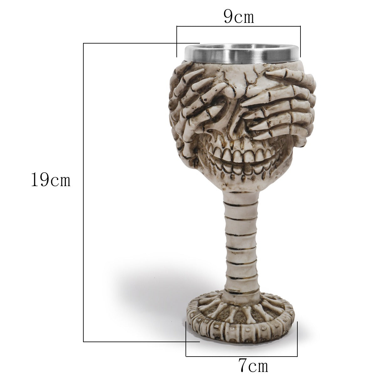 Gothic Skull Goblet – Antique Skeleton Chalice & Halloween Décor