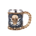 Gothic Skull Mug – Skeleton Bone Handle Tankard & Horror Decor
