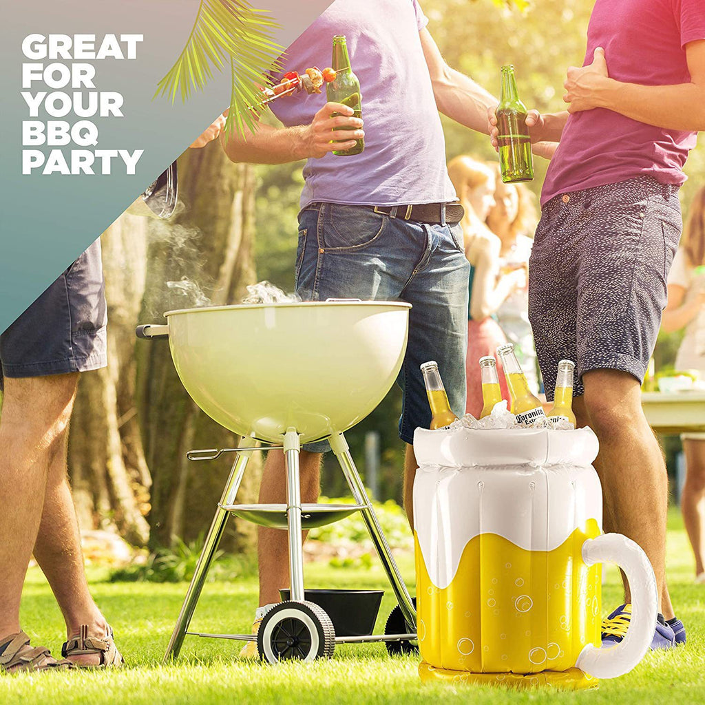 Giant Inflatable Beer Mug Ice Bucket – Funny Party Drink Cooler