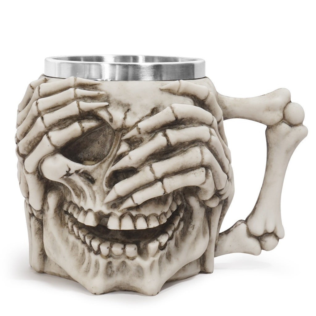 Creepy Skeleton Hands Skull Mug – Gothic Horror Novelty Gift
