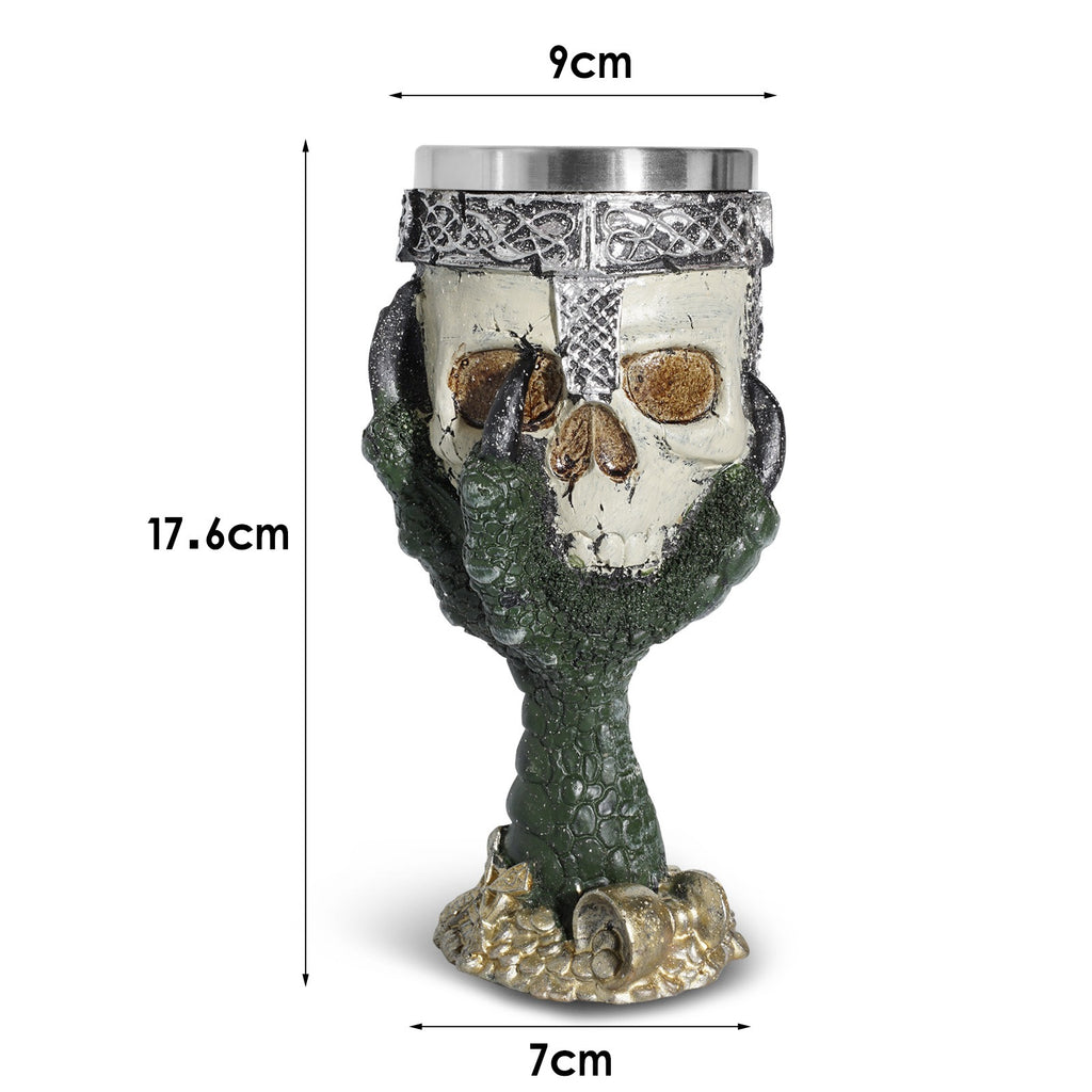 Gothic Eagle Claw Skull Goblet – Spooky Skeleton Chalice