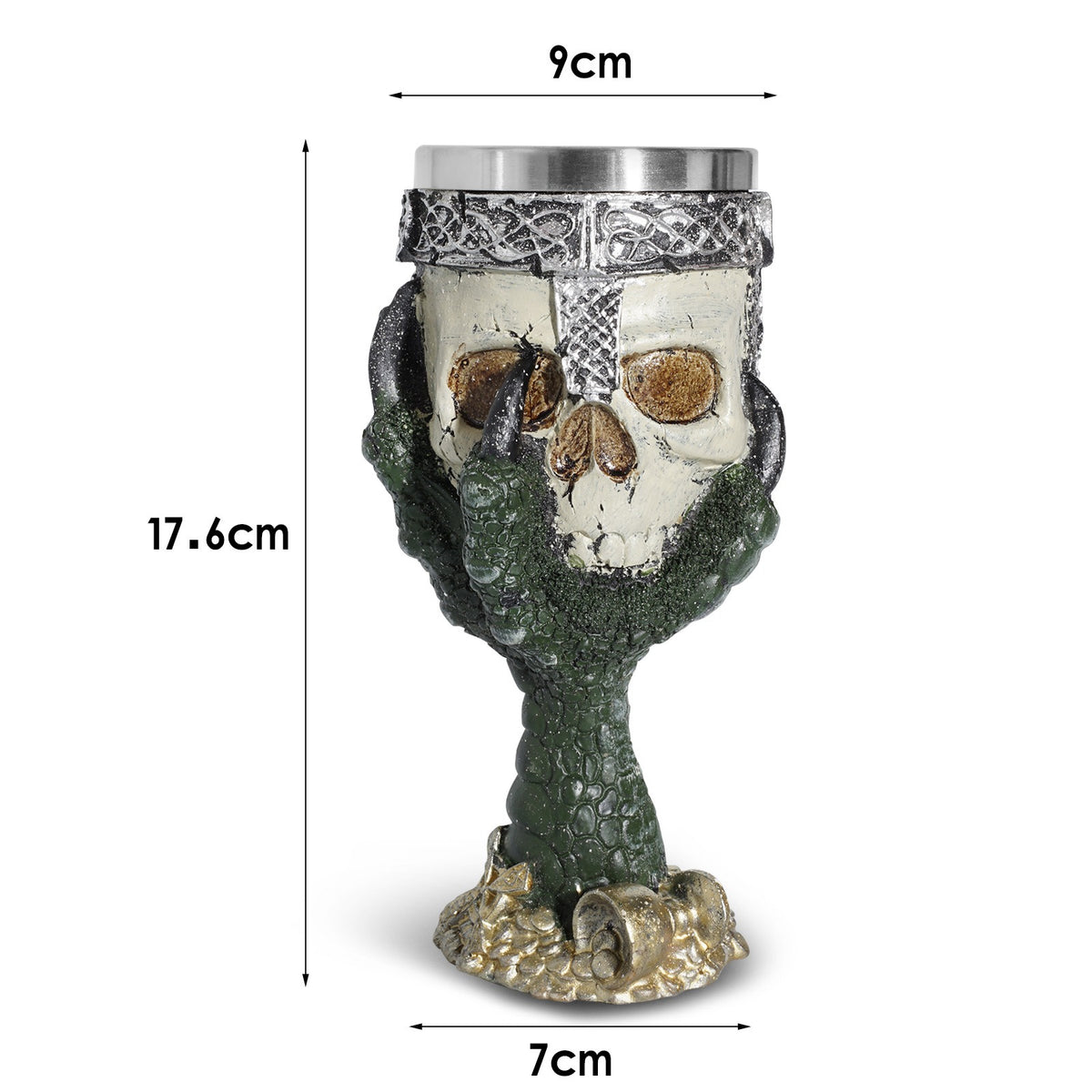 Gothic Eagle Claw Skull Goblet – Spooky Skeleton Chalice
