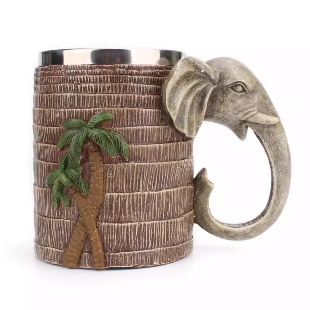 3D Elephant Mug – Tropical Rainforest Tankard & Unique Elephant Gift