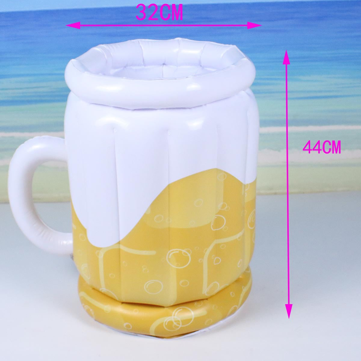 Giant Inflatable Beer Mug Ice Bucket – Funny Party Drink Cooler