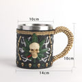 Gothic Skull & Serpent Mug – Dark Fantasy Decorative Cup