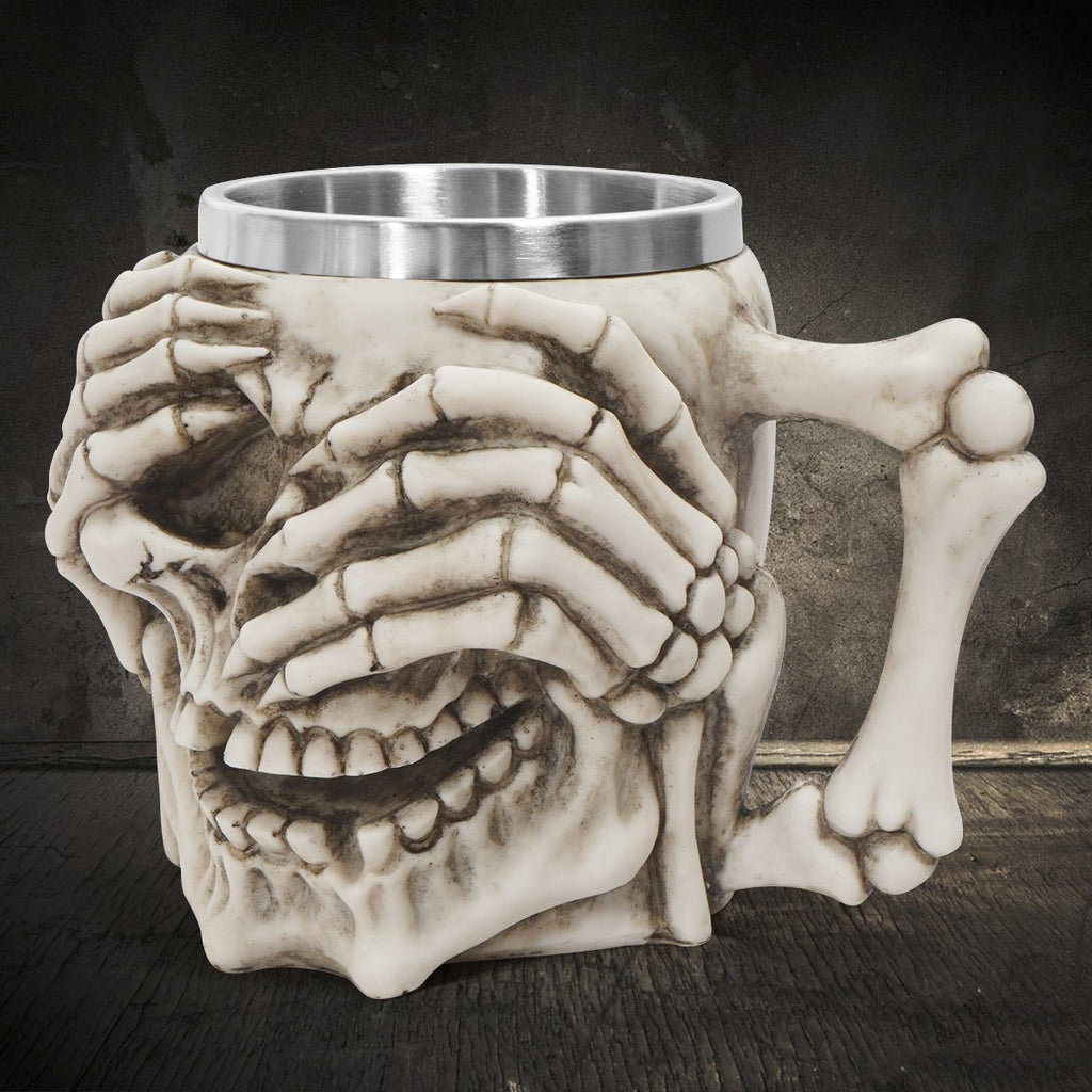 Creepy Skeleton Hands Skull Mug – Gothic Horror Novelty Gift