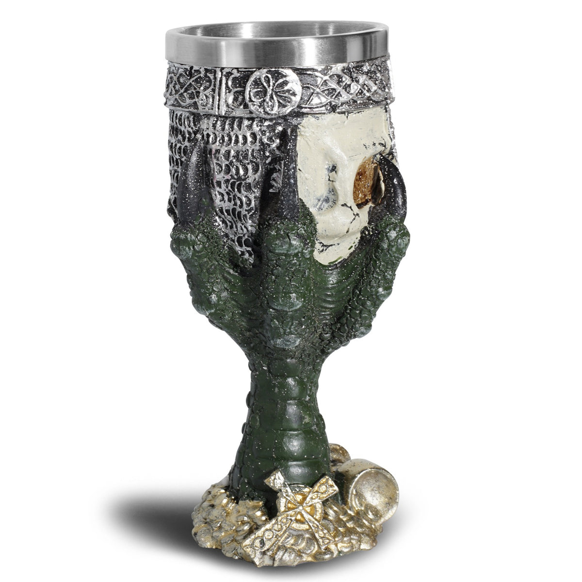 Gothic Eagle Claw Skull Goblet – Spooky Skeleton Chalice