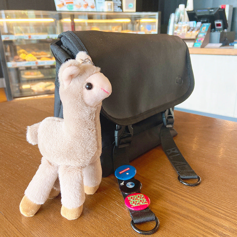 Cute Plush Alpaca Keychain – Fluffy Llama Bag Charm & Novelty Gift
