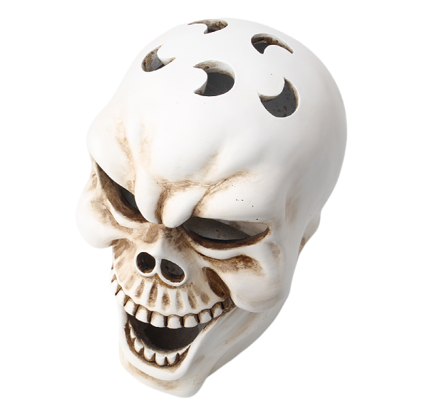 Screaming Skull Horror Candle Holder – Gothic Halloween Décor