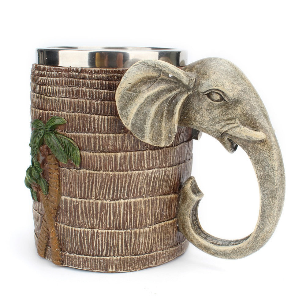 3D Elephant Mug – Tropical Rainforest Tankard & Unique Elephant Gift