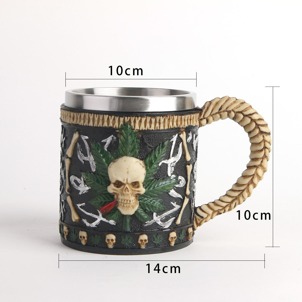 Gothic Skull & Serpent Mug – Dark Fantasy Decorative Cup