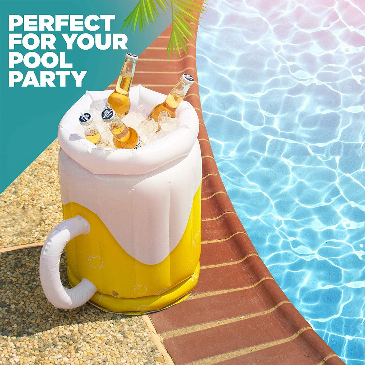 Giant Inflatable Beer Mug Ice Bucket – Funny Party Drink Cooler