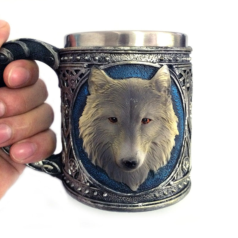 3D Wolf Head Mug – Gothic Wolf Collector Gift & Novelty Cup