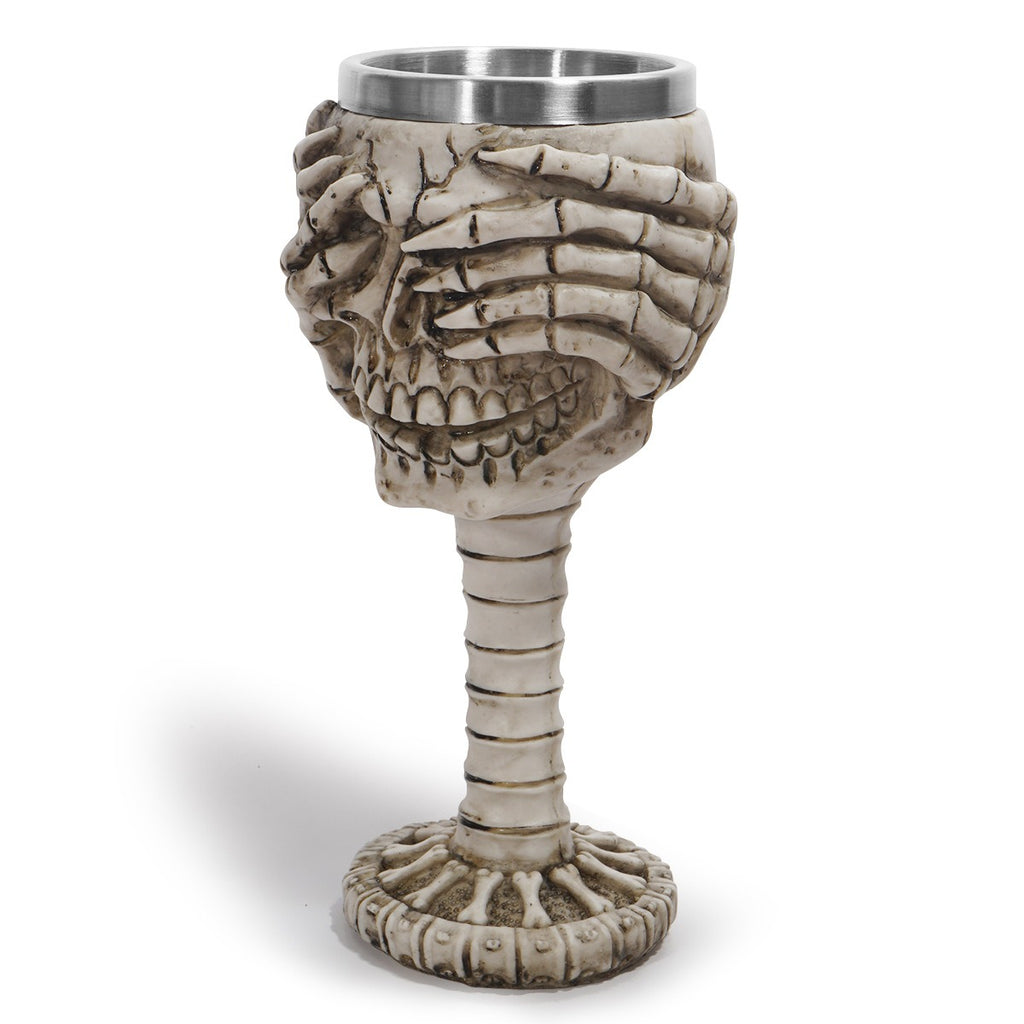 Gothic Skull Goblet – Antique Skeleton Chalice & Halloween Décor