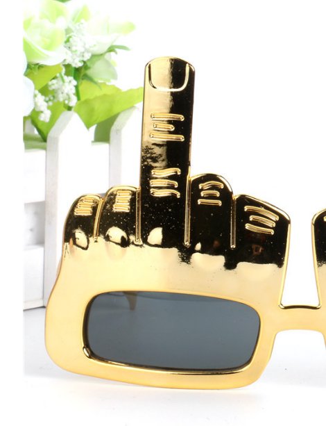 Gold Middle Finger Sunglasses – Hilarious Adult Party Glasses