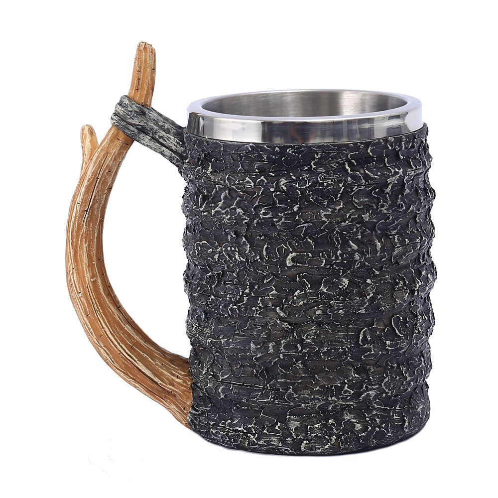 Rustic Tree Branch Beer Mug – Viking-Inspired Woodland Tankard