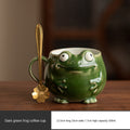 Funny Frog Ceramic Coffee Mug with Spoon – Cute Novelty Gift